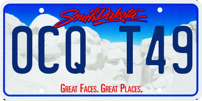 SD license plate 0CQT49