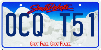 SD license plate 0CQT51