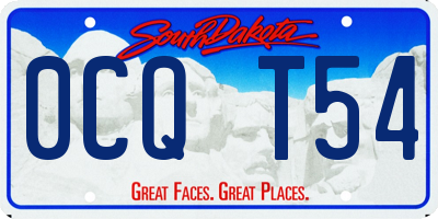 SD license plate 0CQT54