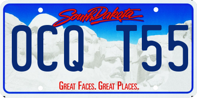 SD license plate 0CQT55