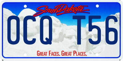 SD license plate 0CQT56