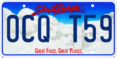 SD license plate 0CQT59