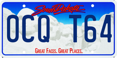 SD license plate 0CQT64