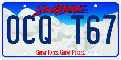 SD license plate 0CQT67