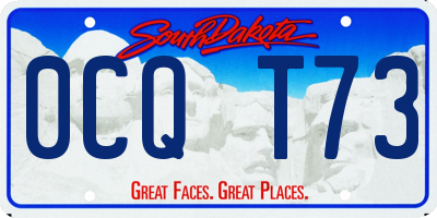 SD license plate 0CQT73
