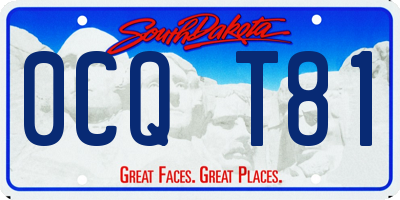 SD license plate 0CQT81