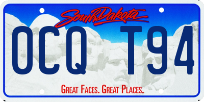 SD license plate 0CQT94