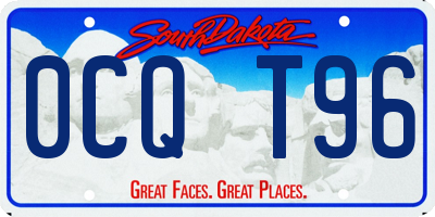 SD license plate 0CQT96