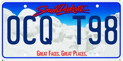 SD license plate 0CQT98