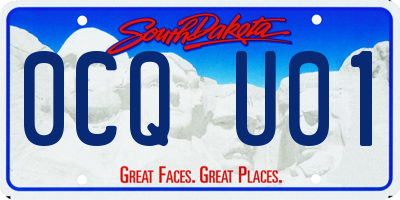 SD license plate 0CQU01