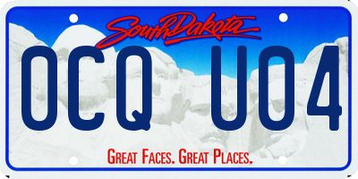 SD license plate 0CQU04