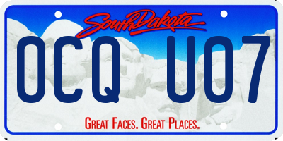 SD license plate 0CQU07