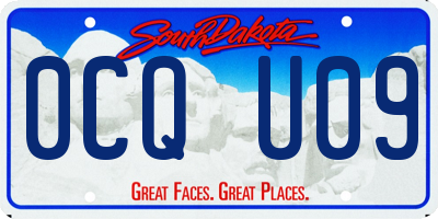 SD license plate 0CQU09