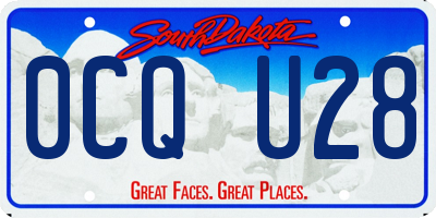 SD license plate 0CQU28