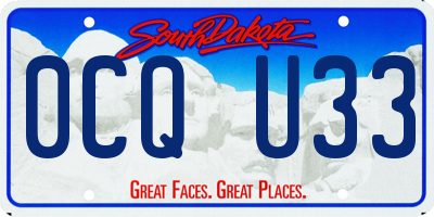 SD license plate 0CQU33