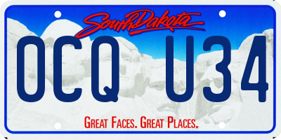 SD license plate 0CQU34