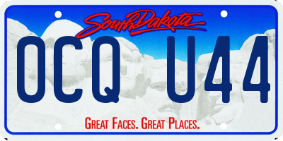 SD license plate 0CQU44