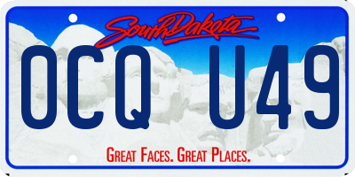 SD license plate 0CQU49