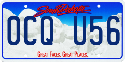SD license plate 0CQU56