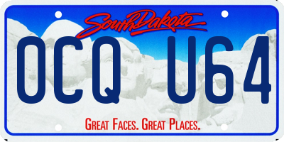 SD license plate 0CQU64