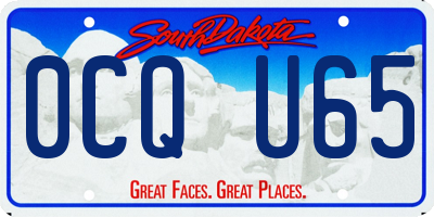SD license plate 0CQU65