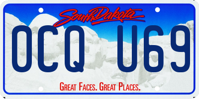 SD license plate 0CQU69