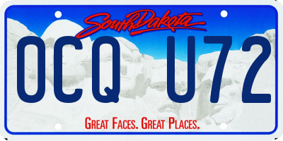 SD license plate 0CQU72