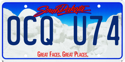 SD license plate 0CQU74