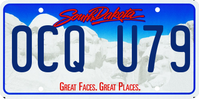 SD license plate 0CQU79