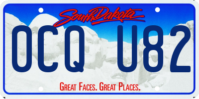 SD license plate 0CQU82
