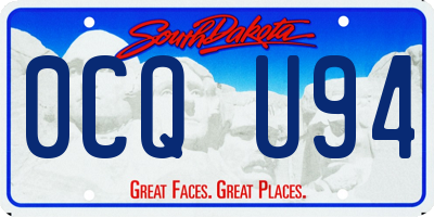 SD license plate 0CQU94