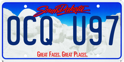 SD license plate 0CQU97