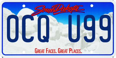 SD license plate 0CQU99