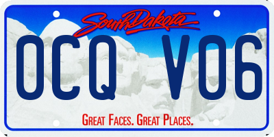 SD license plate 0CQV06
