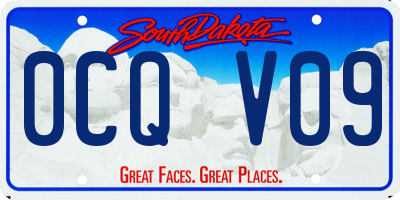 SD license plate 0CQV09