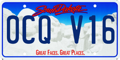 SD license plate 0CQV16