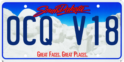 SD license plate 0CQV18