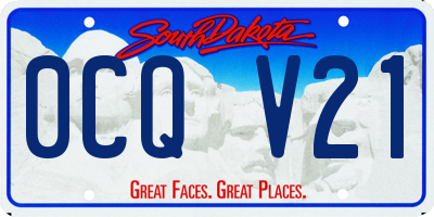 SD license plate 0CQV21
