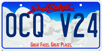 SD license plate 0CQV24