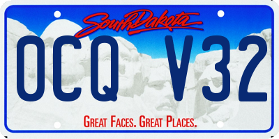 SD license plate 0CQV32