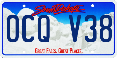 SD license plate 0CQV38