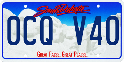 SD license plate 0CQV40