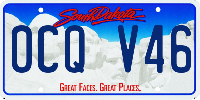 SD license plate 0CQV46