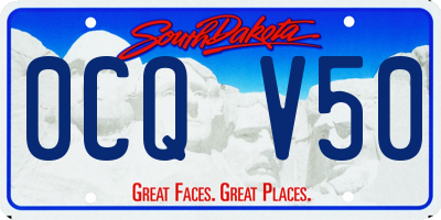 SD license plate 0CQV50