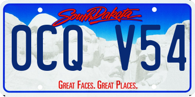 SD license plate 0CQV54