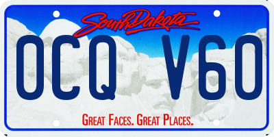 SD license plate 0CQV60