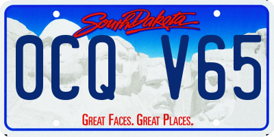 SD license plate 0CQV65