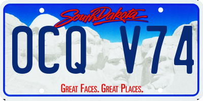 SD license plate 0CQV74