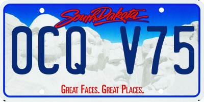 SD license plate 0CQV75