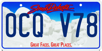 SD license plate 0CQV78